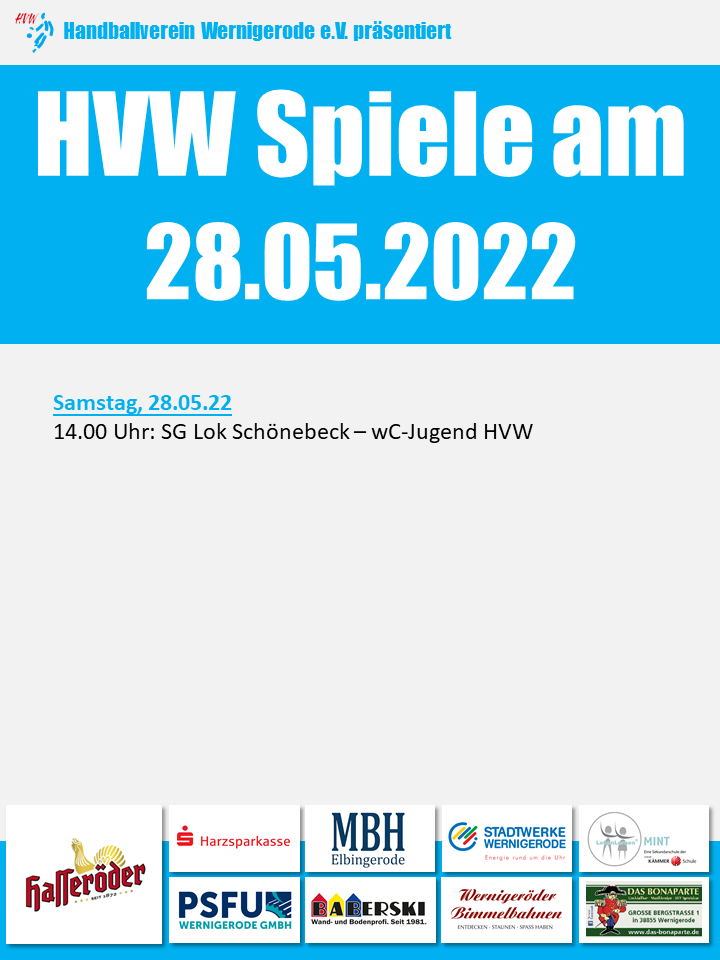 HVW Spiele am 28.05.2022