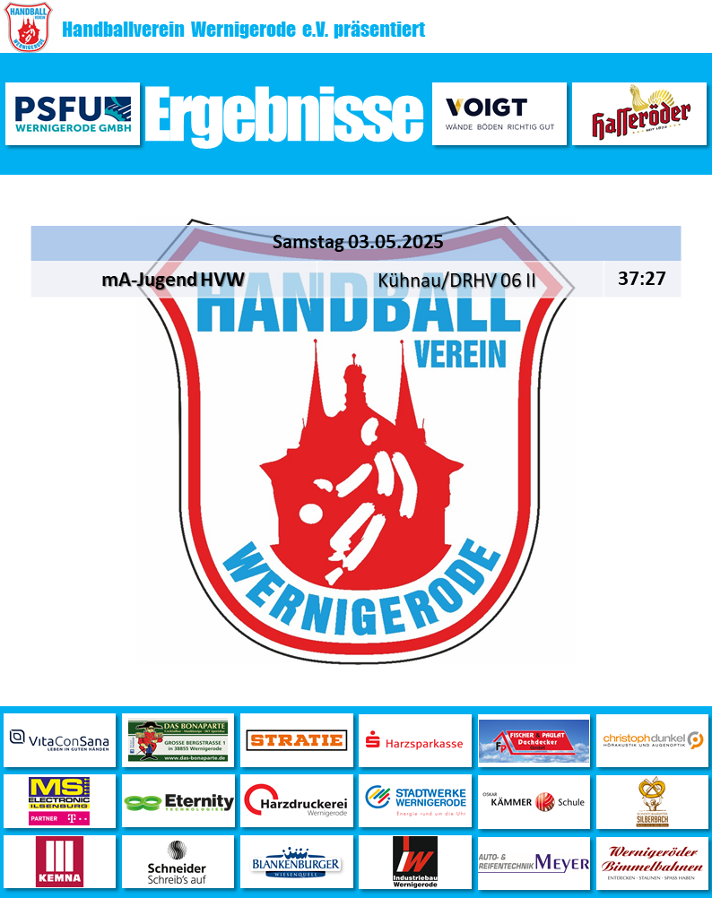 HVW Spielergebnisse vom 03.05.2025