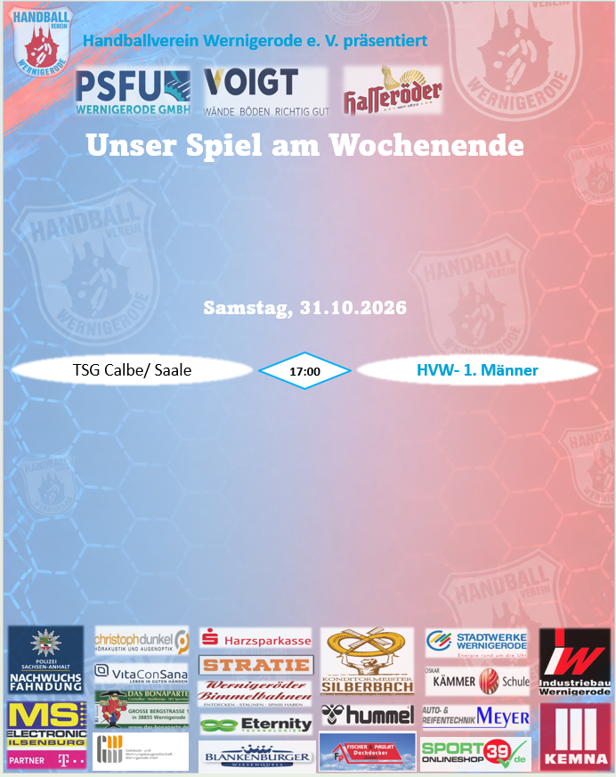 Unser Spiel am Wochenende!