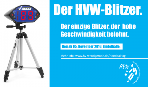 Neu beim Handballtag: Der HVW-Blitzer.
