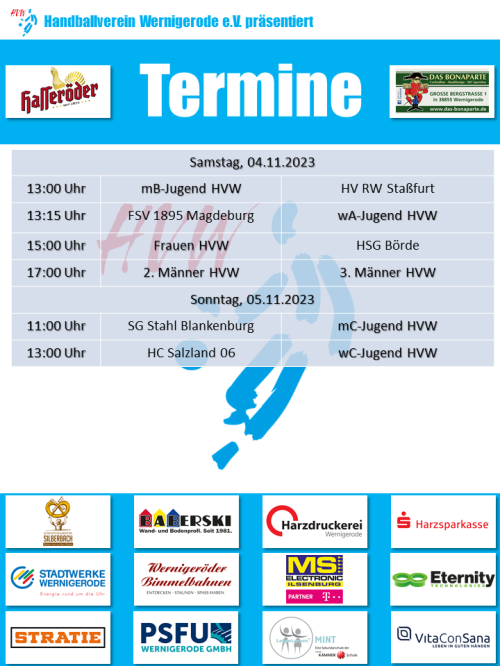 HVW Spiele am 04./05.11.2023