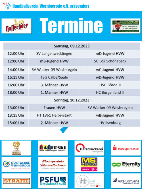 HVW Spiele am 09./10.12.2023