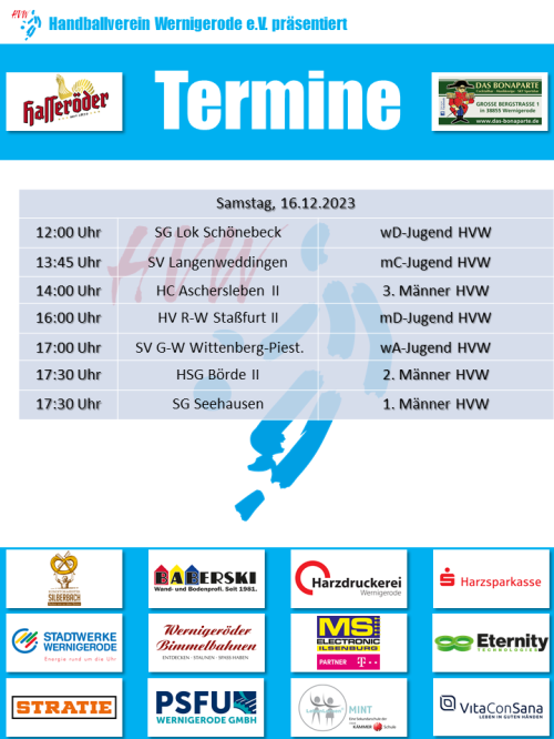 HVW Spiele am 16.12.2023
