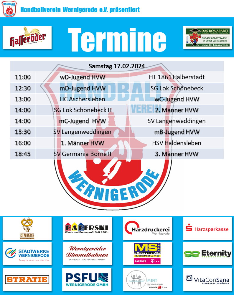 HVW Spiele am 17.02.2024