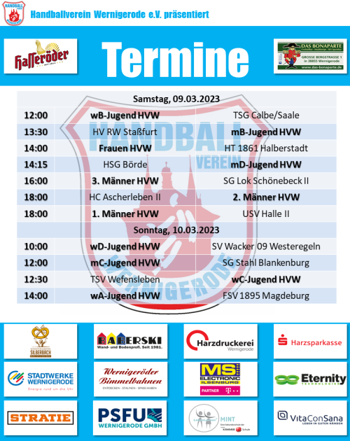 HVW Spiele am 09./10.03.2024