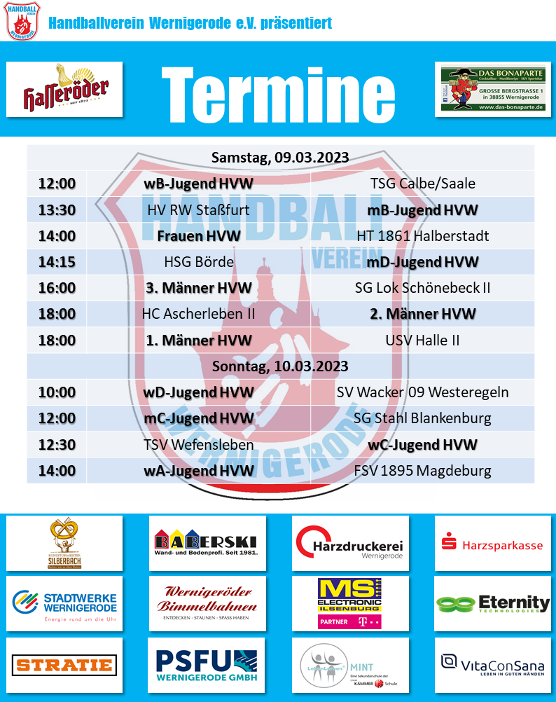 HVW Spiele am 09./10.03.2024