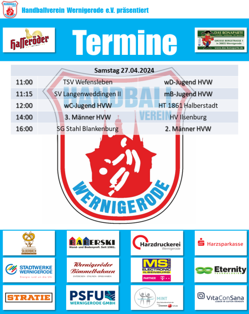 HVW Spiele am 27.04.2024