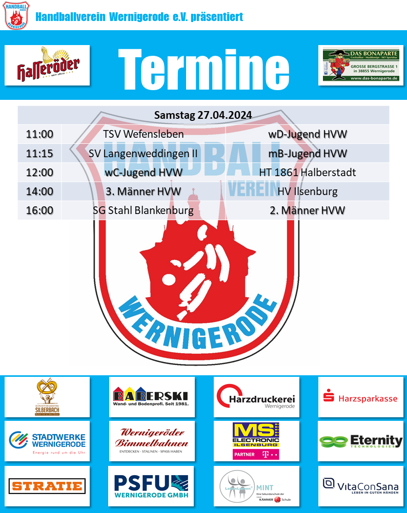 HVW Spiele am 27.04.2024