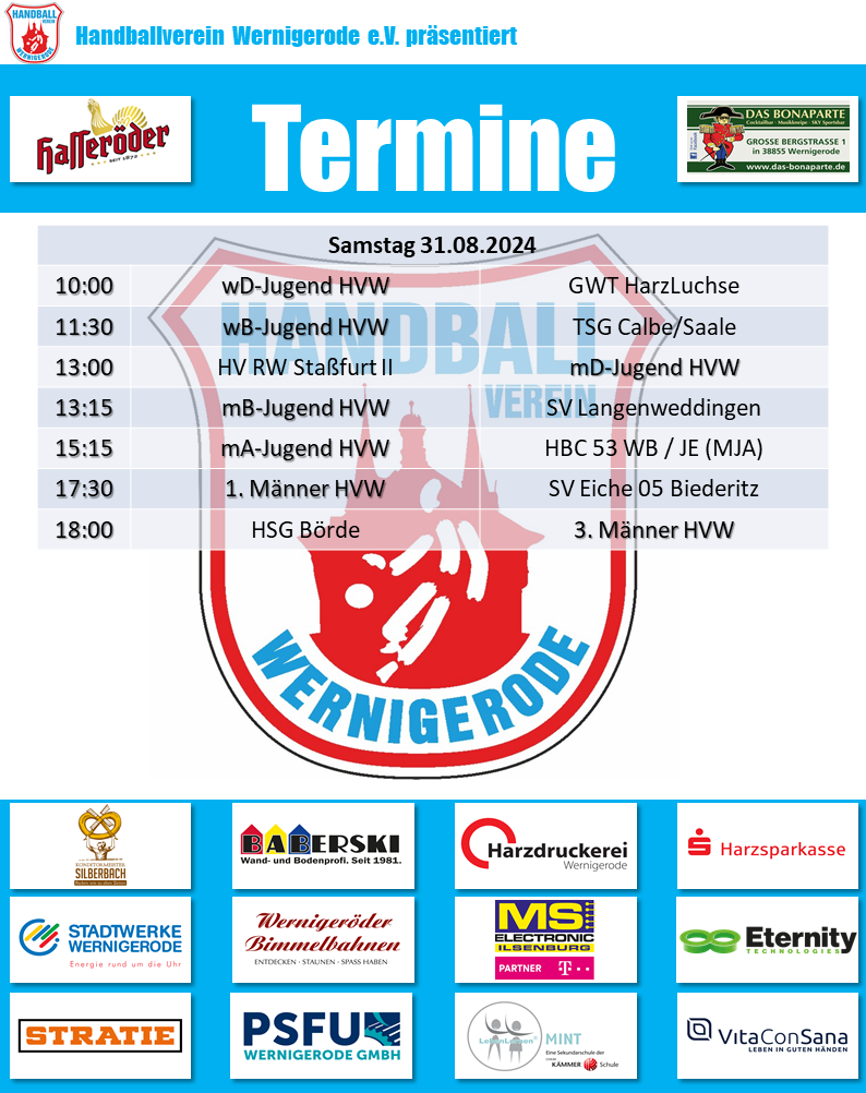 HVW Spiele am 31.08.2024