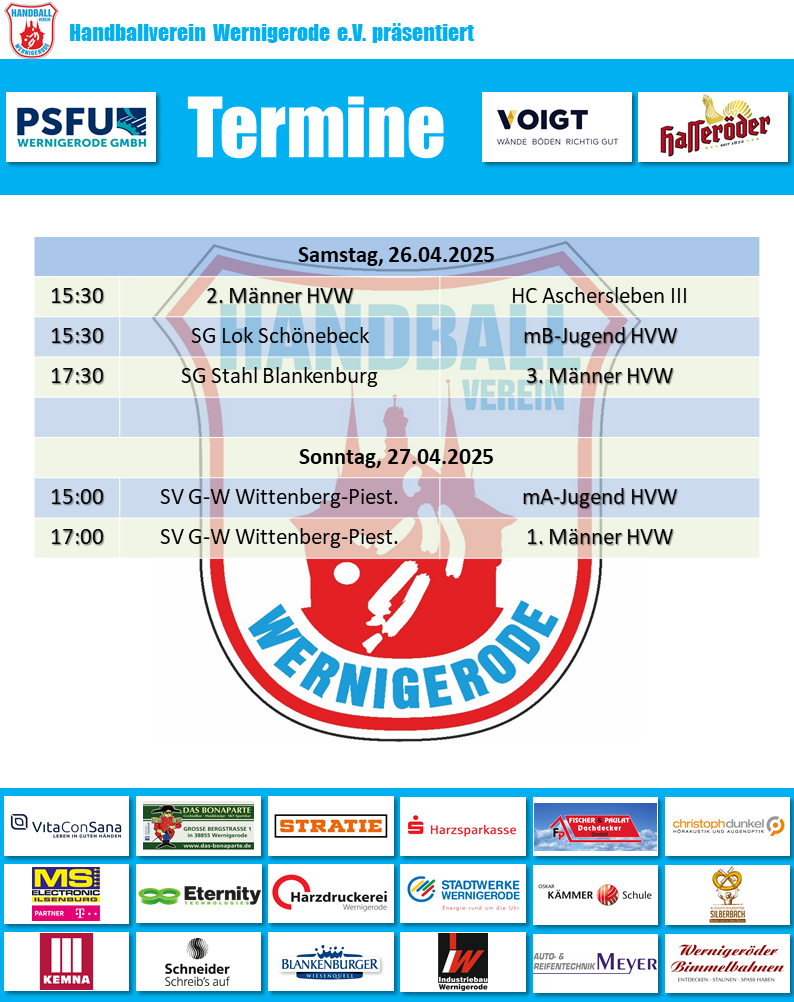 HVW Spiele am 26./27.04.2025