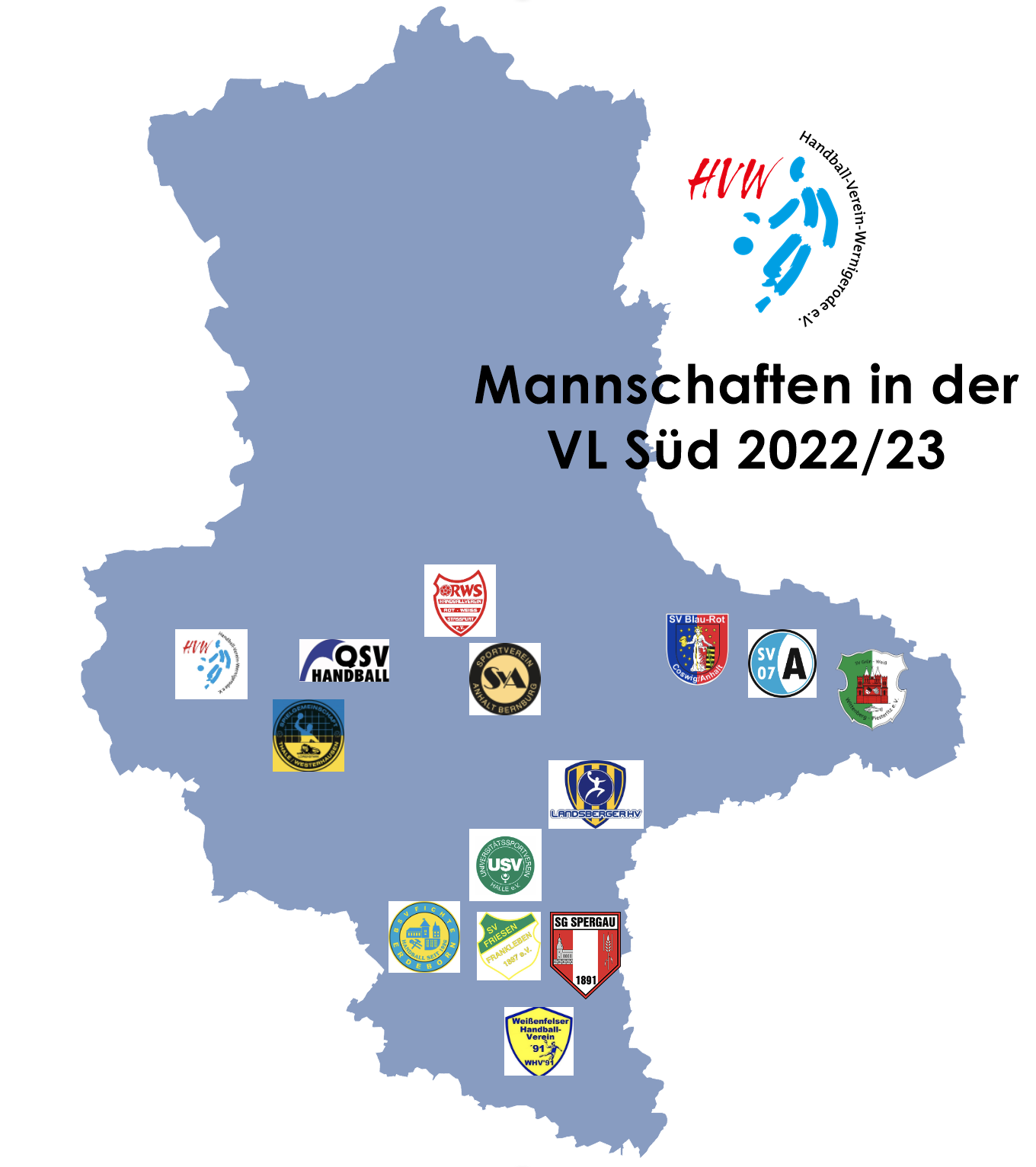 Karte mit der Übersicht der Gegner der 1. Männer
