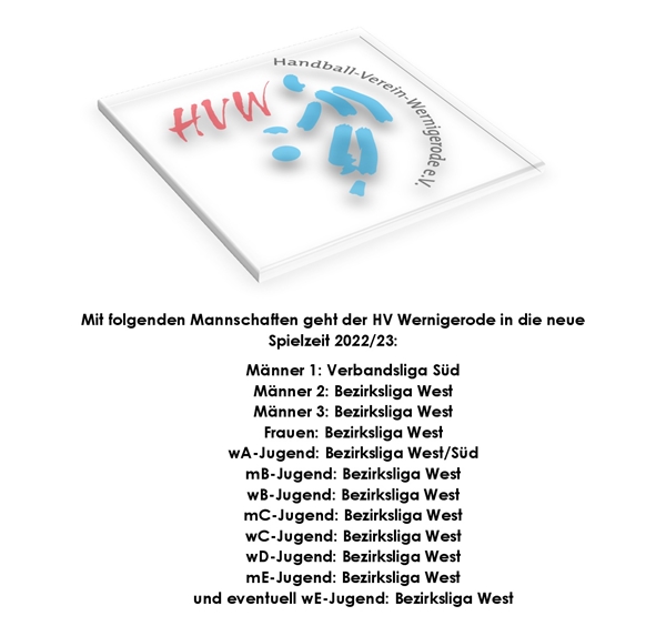 Aufstellung der HVW Mannschaften 2022/23 
