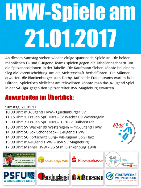HVW Begegnungen am 21.01.17