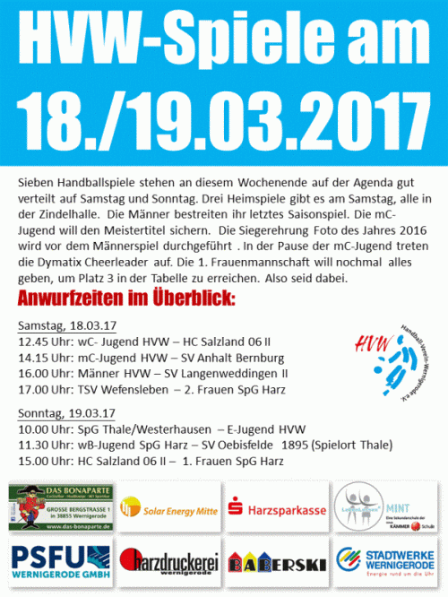 Samstag geht es nochmal heiß her in der Zindelhalle. Hier der Überblick