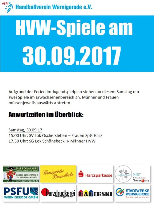 Zwei Spiele am Wochenende
