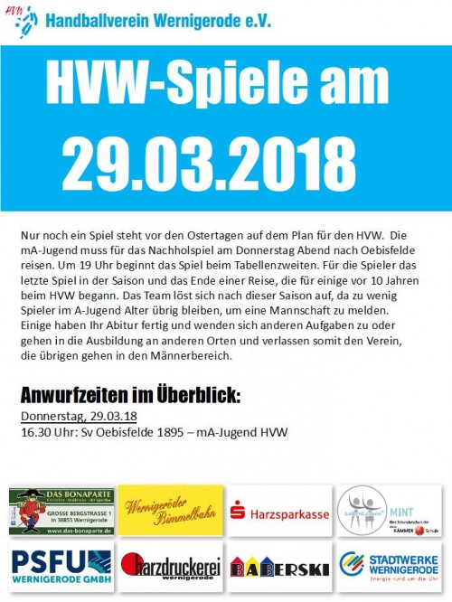 Gesamt Offizielle Homepage Des Handball Vereins Wernigerode E V