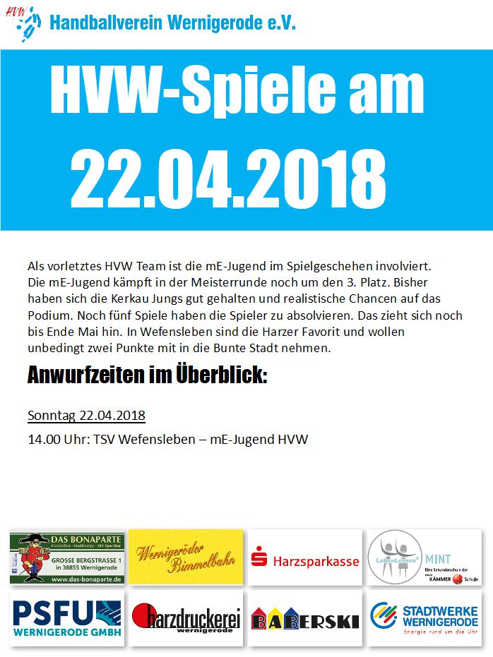 Nur ein Spiel für den HVW am Wochenende.