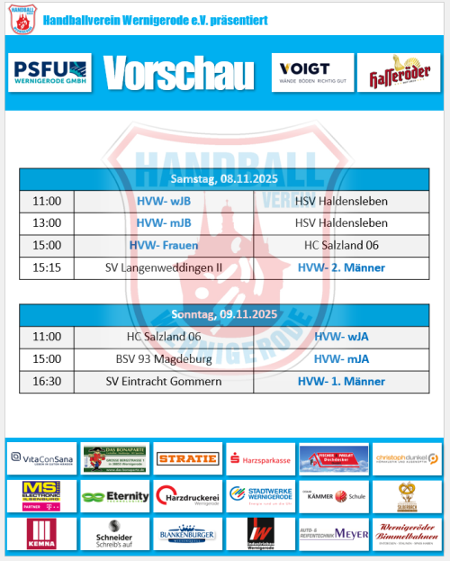 Viele spannende Spiele am Wochenende!