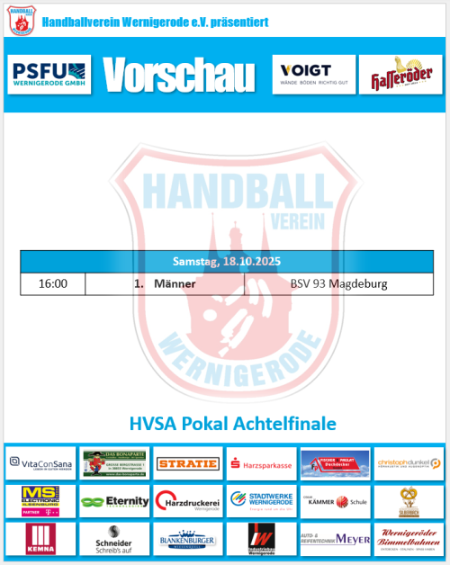 HVSA Pokal Achtelfinale!