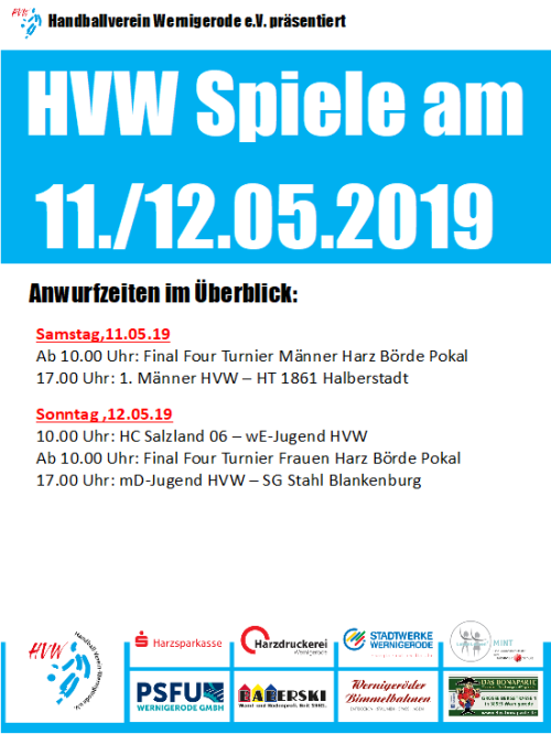HVW Spiele am 11./12.05.19