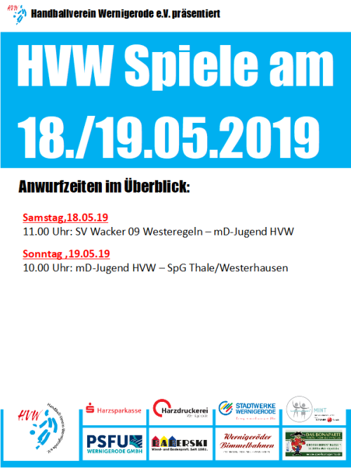 Die letzten beiden Spiele für den HVW in der Saison 2018/19