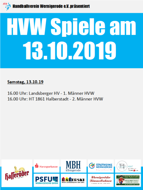 HVW Spiele am 13.10.19
