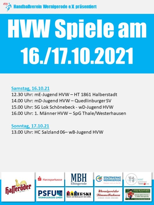 HVW Spiele am 16./17.10.21