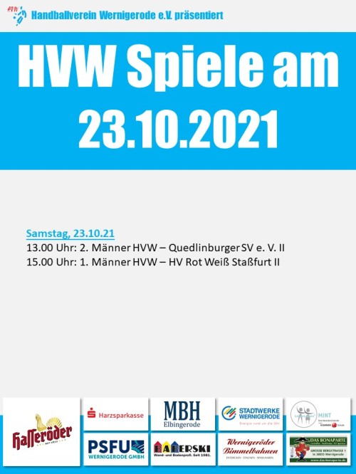 HVW Spiele am 23.10.21
