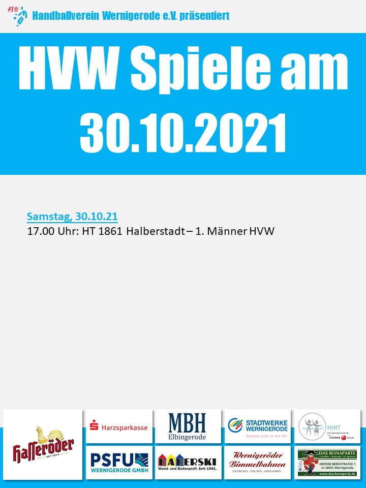 Nur ein HVW Spiel am 30.10.2021