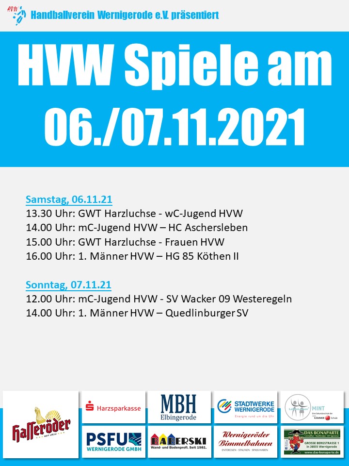 HVW Spiele am 06./07.11.2021