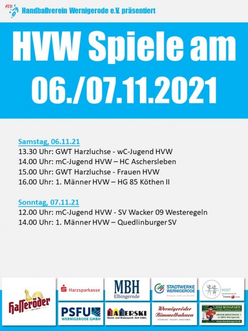 HVW Spiele am 06./07.11.2021