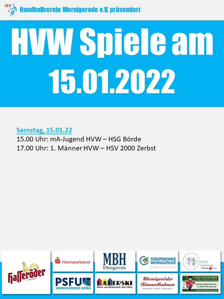Heimspieltag nach der Corona Zwangspause am 15.01.22