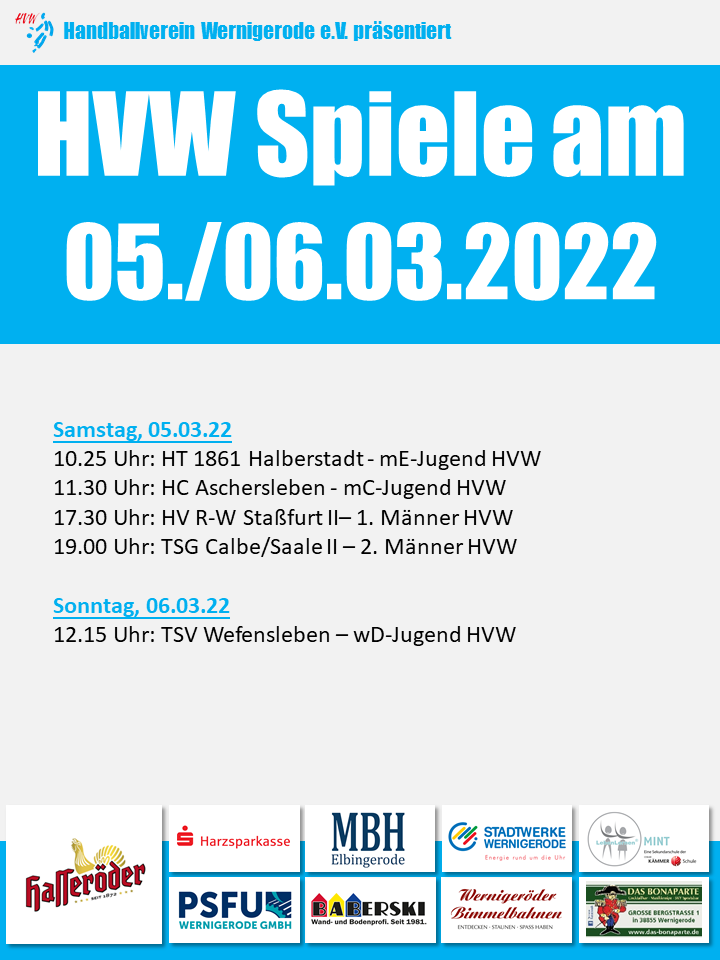 HVW Spiele am 05./06.03.2022
