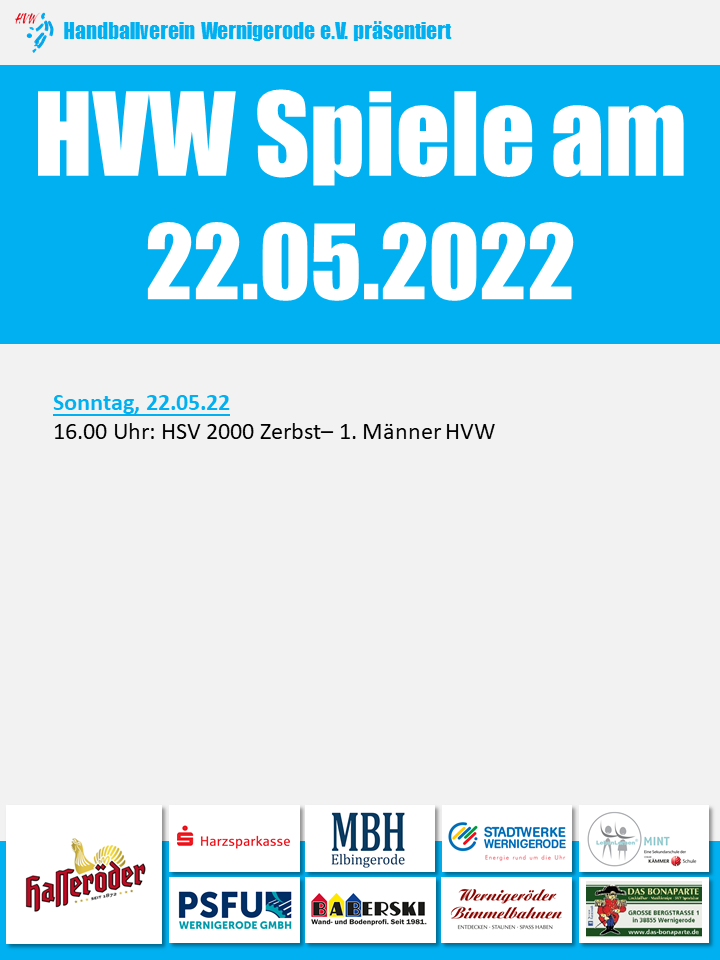 HVW Spiele am 22.05.2022