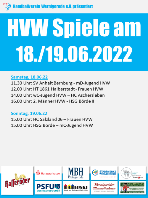 HVW Spiele am 18./19.06.2022