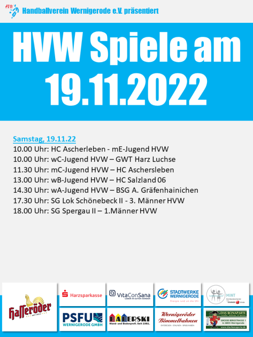 HVW Spiele am 19.11.2022