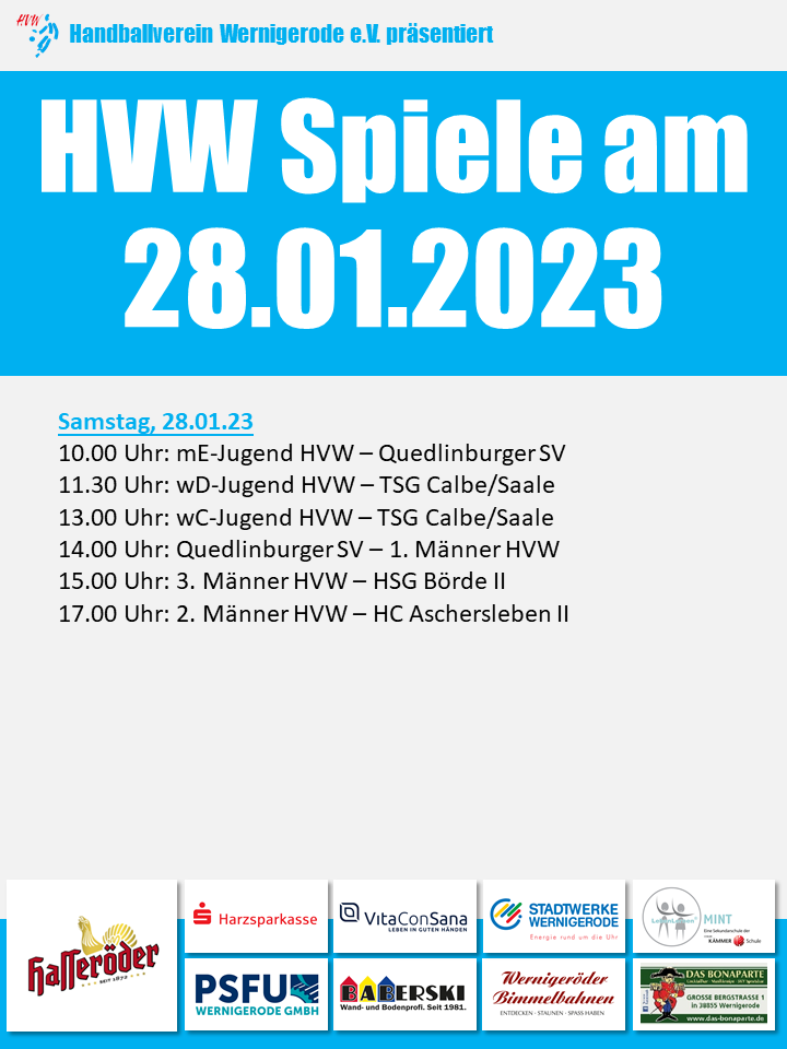 HVW Spiele am 28.01.2023
