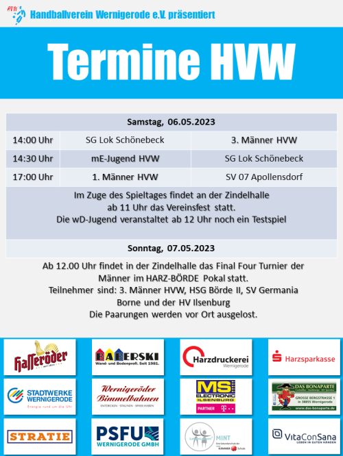 HVW Spiele am 06./07.05.2023