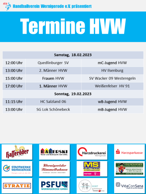 Handball in Wernigerode startet wieder nach den Winterferien