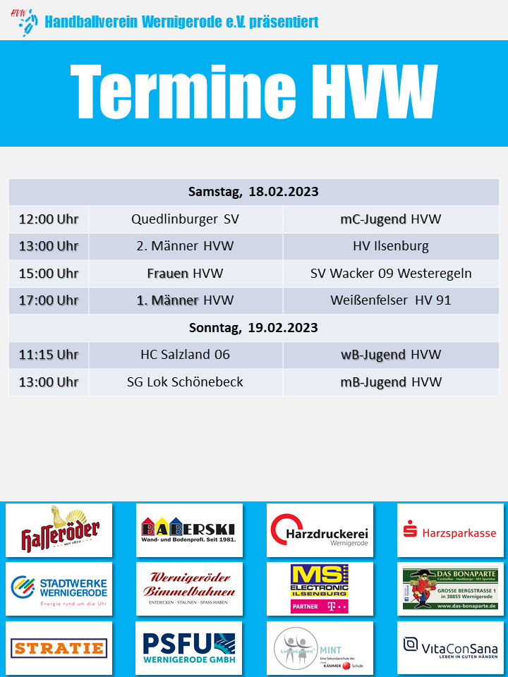 Handball in Wernigerode startet wieder nach den Winterferien