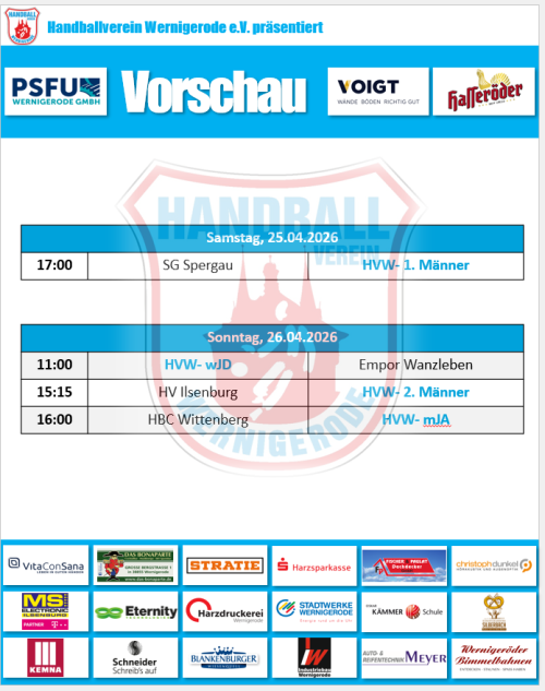 Unsere Spiele am Wochenende!