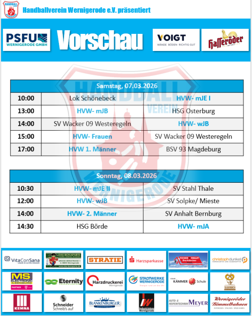 Unsere Spiele am Wochenende!