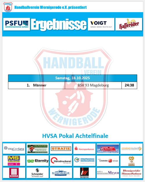Ergebniss vom Wochende!