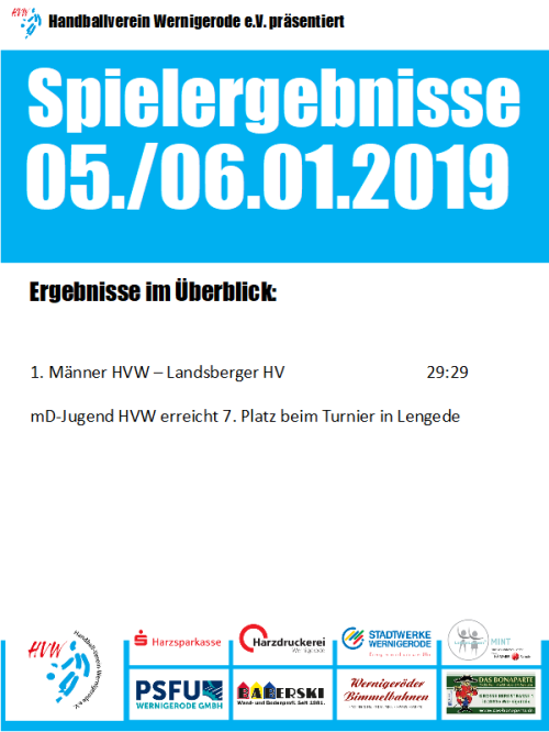 HVW Ergebnisse 05./06.01.19