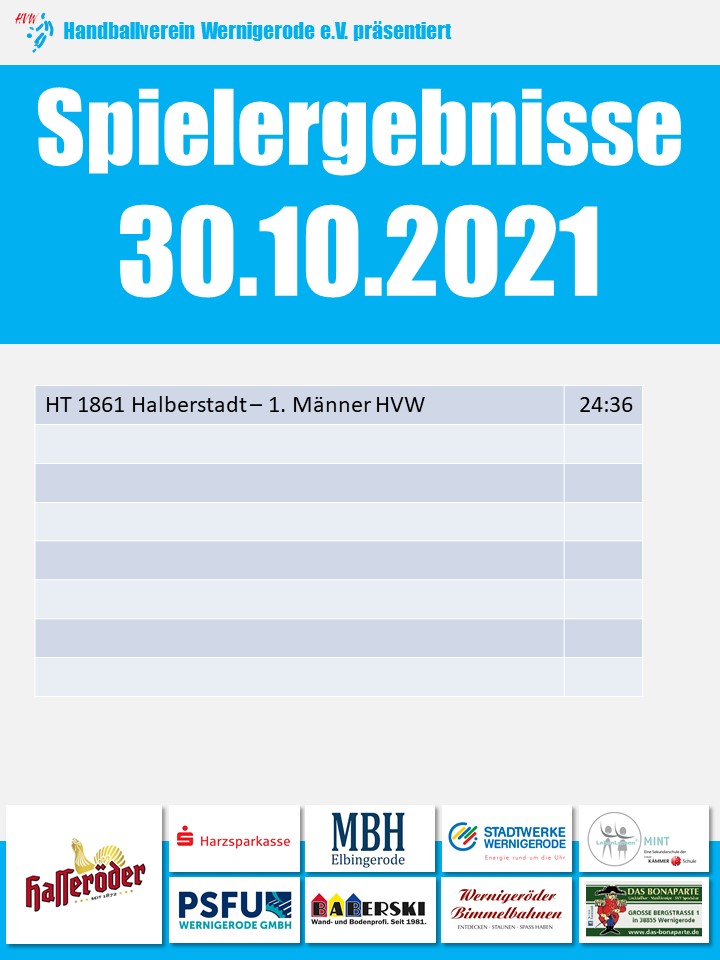 HVW Ergebnis vom Wochenende