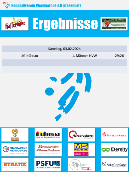 HVW Spielergebnis vom 03.02.2024
