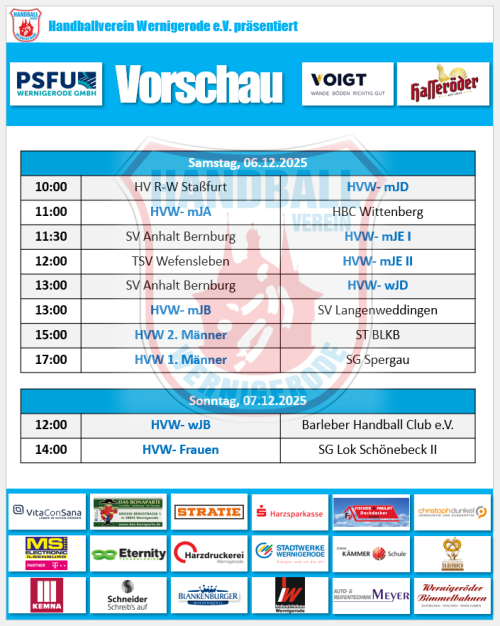 Voller Spielplan am Wochenende!