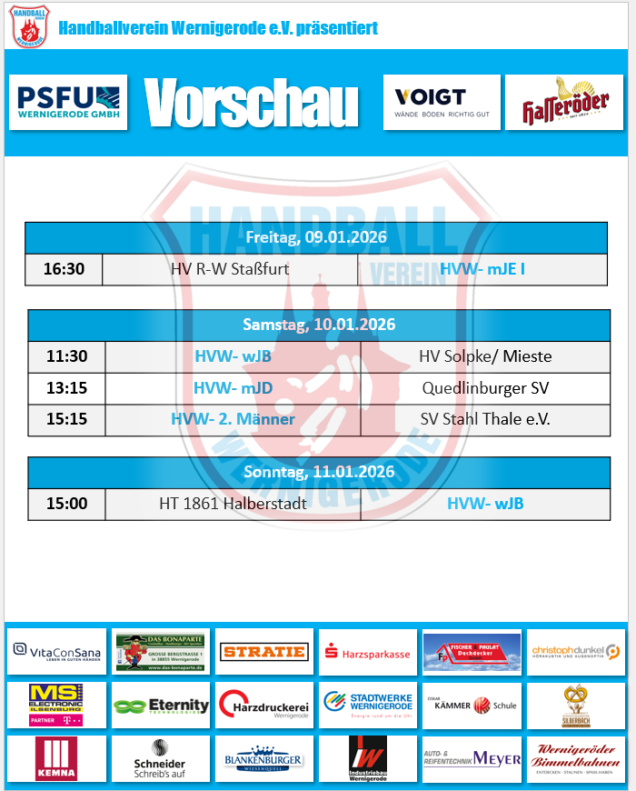 Endlich wieder Handball! Unsere Spiele am Wochenende.