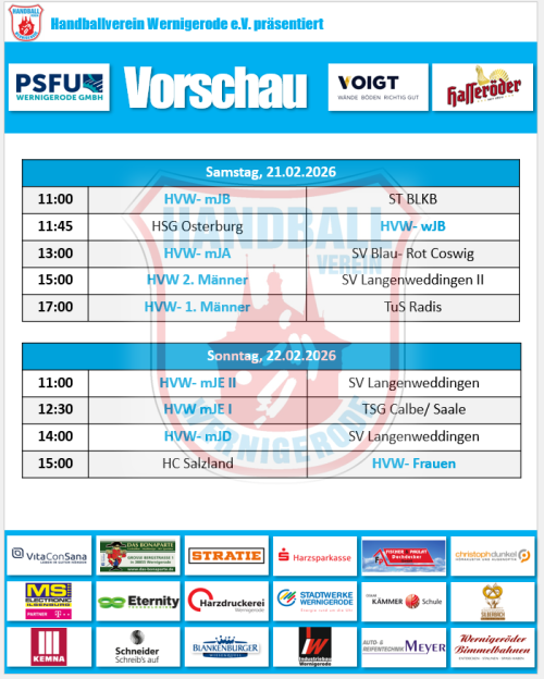 Unsere Spiele am Wochenende!