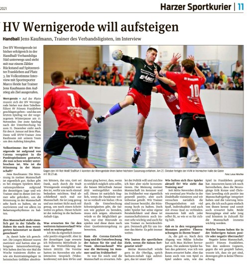 Volksstimme Interview mit Jens Kaufmann 16.12.2021